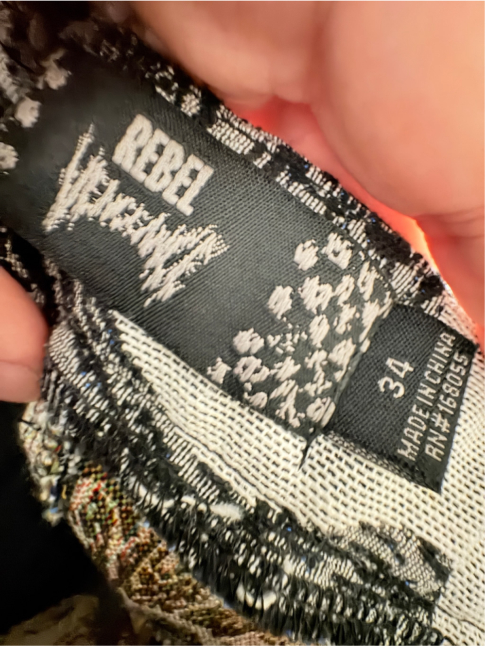 Rebel Vengeance Flame Tapestry Cargo Gothic Pants - Picture 5 of 6